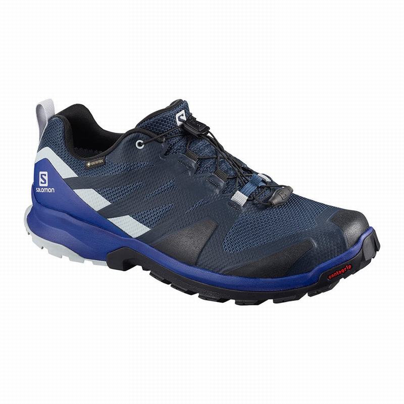 Chaussures De Trail Running Salomon Homme Bleu Marine / Noir - Salomon XA ROGG GTX - France (6974-KT